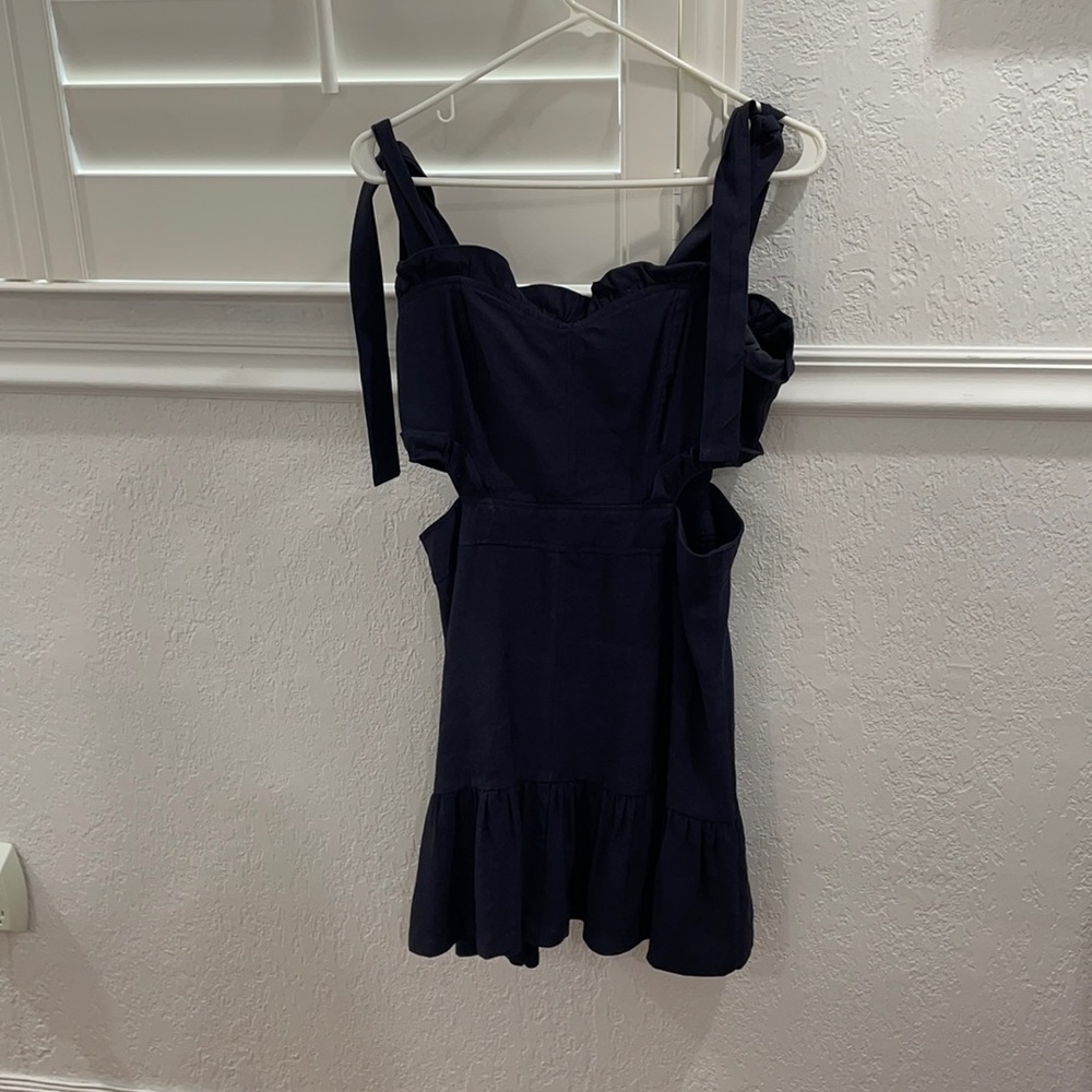 Navy blue cut out dress